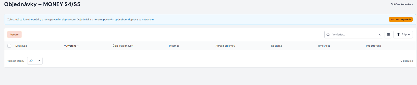 Invoice list in Neoship