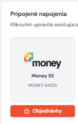 The Objednávky button in Neoship