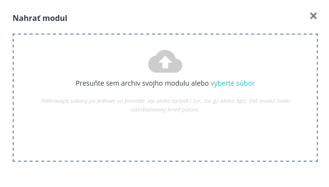 Výber ZIP súboru modulu